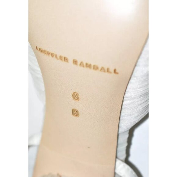 $380 Loeffler Randall Dahlia BOW Ankle Strap Knotted Sandal PEARL 6 (DB38) - Picture 7 of 7